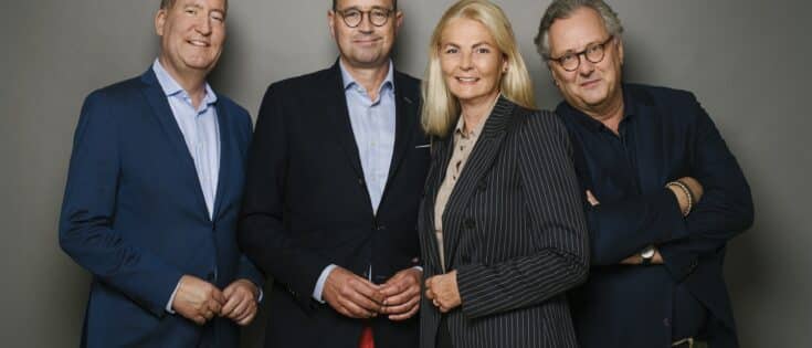 Die Gründungspartner der Berlin Advisory Group: Joachim Lang, Jan F. Kallmorgen, Ana-Cristina Grohnert und Lutz Meyer (v.l.). © Phil Dera