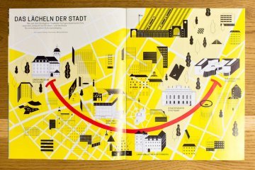 Lageplan aus der "Stuttgart Kultur": Jede Menge Anlaufpunkte im Umkreis von nur einem Kilometer (c) Laurin Schmid