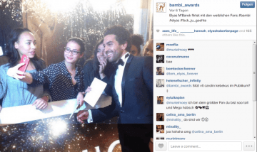 Frauenschwarm Elias M´Barek posiert mit Fans - und auf Instagram wird fleißig geteilt
