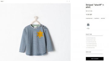Inzwischen gelöscht von der Zara-Webseite: Das umstrittene Outfit für die Kleinen (screenshot)
