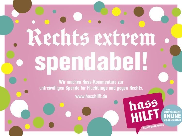 Facebook-Banner der Kampagne "#HassHilft" (c) ZDK Gesellschaft Demokratische Kultur