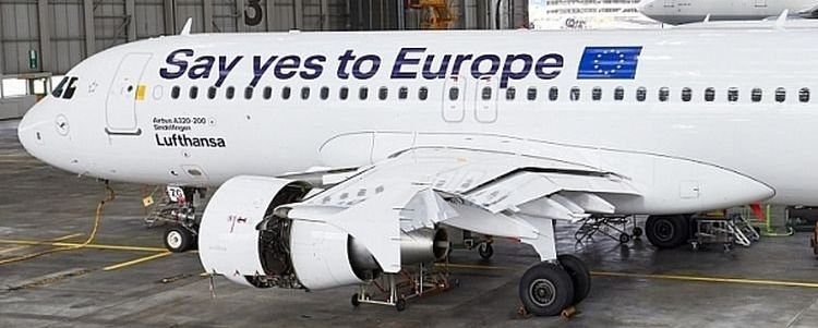 Die Lufthansa gehört zu jenen Unternehmen, die 2019 besonders eindringlich für die Europawahl werben. (c) Lufthansa